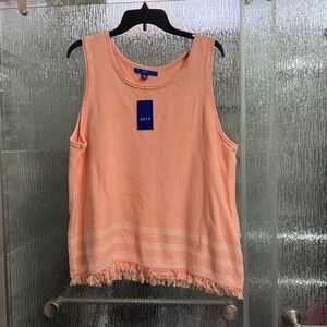 Peach sweater tank top